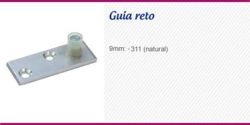 GUIA 9MM CHAPA RETA ALUMINIO NATURAL