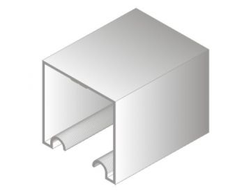 TRILHO ALUM. DUPLO CONCAVO 35X35MM