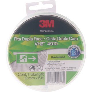 FITA DUPLA FACE VHB USO INTERNO 12MM X 5M
