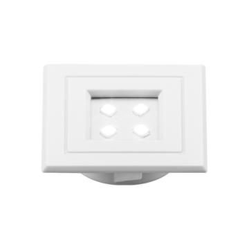 SPOT LUMINARIA LED LUZ QUENTE QUADRADA BRANCA 40X40X10MM