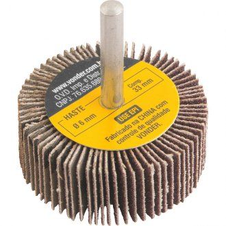 RODA DE LIXA 50 X 20MM C/ HASTE GRAO 80