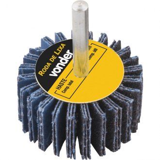RODA DE LIXA 50 X 20MM C/ HASTE GRAO 100