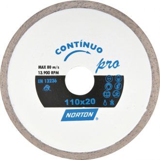 DISCO DIAMANTADO 110MM CONTINUO - NORTON