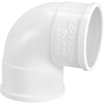 JOELHO 90 GRAUS ESGOTO DN 40MM BRANCO - KRONA