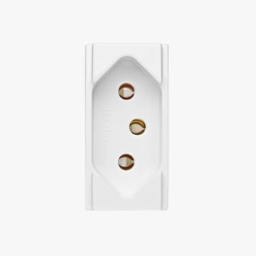 MODULO TOMADA 2P+T 20A 250V BRANCO BRAVA MOVEIS