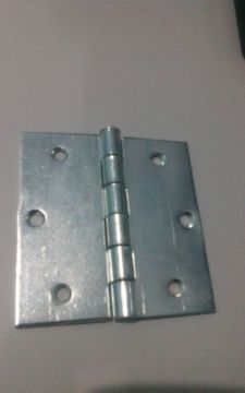 DOBRADIÇA 3 X 3 PINO SIMPLES ZINCADA BRANCO