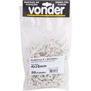 BUCHA PLASTICA DRYWALL 4 A 16MM