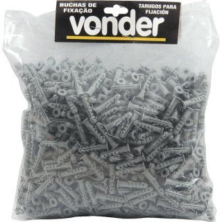 BUCHA PLASTICA PAREDE MACIÇA C/ ANEL 6MM