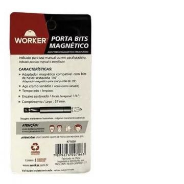 PORTA BITS IMANTADO MAGNETICO 1/4(POL) - WORKER