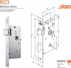 FECHADURA ESPELHO BANHEIRO INOX 1820/21