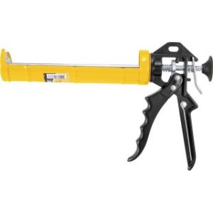 PISTOLA APLICADORA TUBO SILICONE 9 (POL) AMARELO/PRETO