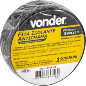FITA ISOLANTE 19MM X 5M PRETA