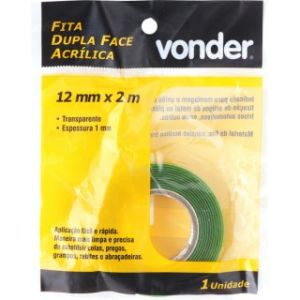 FITA DUPLA FACE ACRILICA 12MM X 2M - VONDER