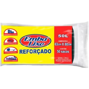 SACO LIXO PRETO 15L ROLO C/ 100 UND - DUBONO