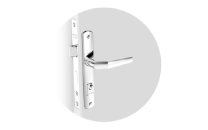 FECHADURA POPLINE ESTREITA EXT.  ESP. CROMADO 20X53