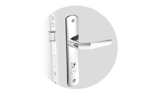 FECHADURA POPLINE EXTERNA ESPELHO CROMADO