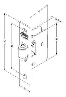 FECHO TRAVA ROLETE AUXILIAR CROMADO